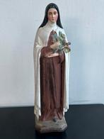 Oud gips beeld Moeder Theresa 32 cm, Ophalen of Verzenden, Gebruikt, Beeld(je)