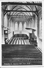 Middelharnis Interieur Ned. Herv. Kerk., Ophalen of Verzenden, 1940 tot 1960, Ongelopen, Zuid-Holland