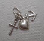 Zilveren hanger hoop geloof en liefde nr.1287, Verzenden, Zo goed als nieuw, Kruis of Symbool, Zilver