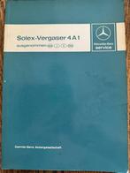 Mercedes Solex vergaser 4A1 service boek, Motoren, Ophalen of Verzenden