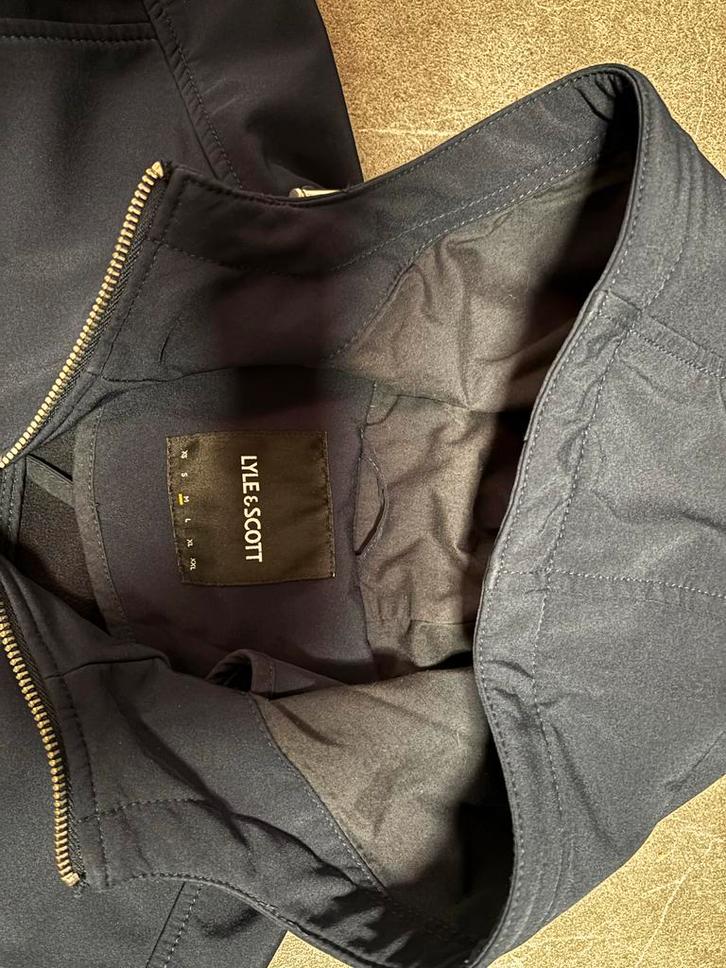 Heren Zomerjas van Lyle & Scott - Maat M, Kleding | Heren, Jassen | Zomer, Gedragen, Maat 48/50 (M), Blauw, Ophalen of Verzenden