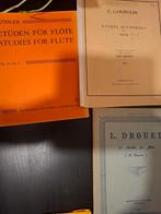 Dwarsfluit Etudes - Köhler, Gariboldi, Drouet, Gebruikt, Klassiek, Les of Cursus, Dwarsfluit of Piccolo