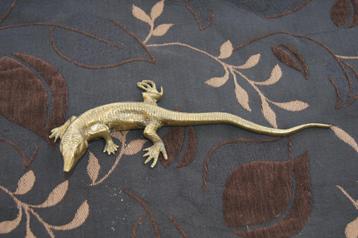 Hagedis salamander reptiel messing/ brons beschikbaar voor biedingen