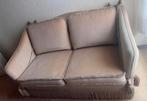 Vintage bank fauteuil velvet velours franjes boudoir barok, 150 tot 200 cm, Tweepersoons, 75 tot 100 cm, Ophalen of Verzenden