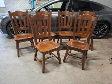 Robuust Massief zwaar Eiken stoel stoelen 6X. Zie omschr,
 beschikbaar voor biedingen
