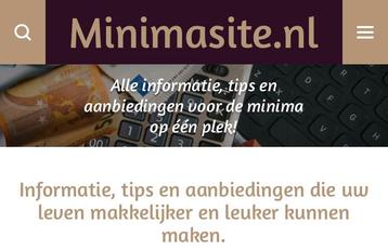 Bezoek Minimasite voor een leuker leven met weinig inkomen ! beschikbaar voor biedingen