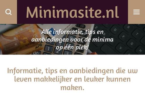 Bezoek Minimasite voor een leuker leven met weinig inkomen !, Tickets en Kaartjes, Kortingen en Cadeaubonnen, Overige typen, Kortingsbon