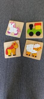 leuke houten puzzels, Minder dan 10 stukjes, Ophalen of Verzenden, Zo goed als nieuw, 2 tot 4 jaar