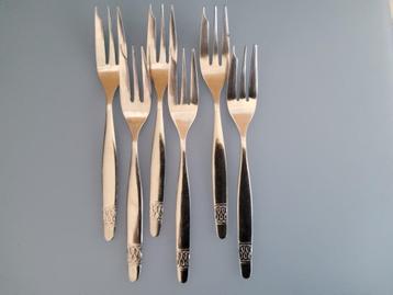 6 taartvorkjes - RVS - 2 sets beschikbaar voor biedingen