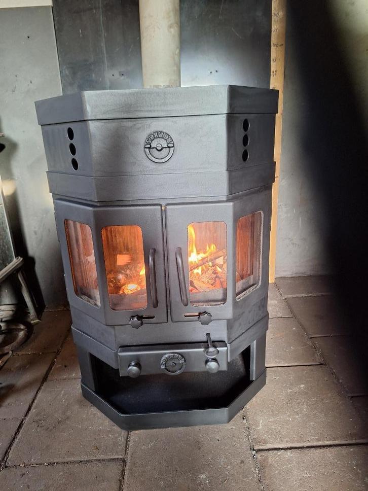 Prachtige Barbas houtkachel allesbrander, Huis en Inrichting, Kachels, Gebruikt, Vrijstaand, Houtkachel, Hout, Ophalen