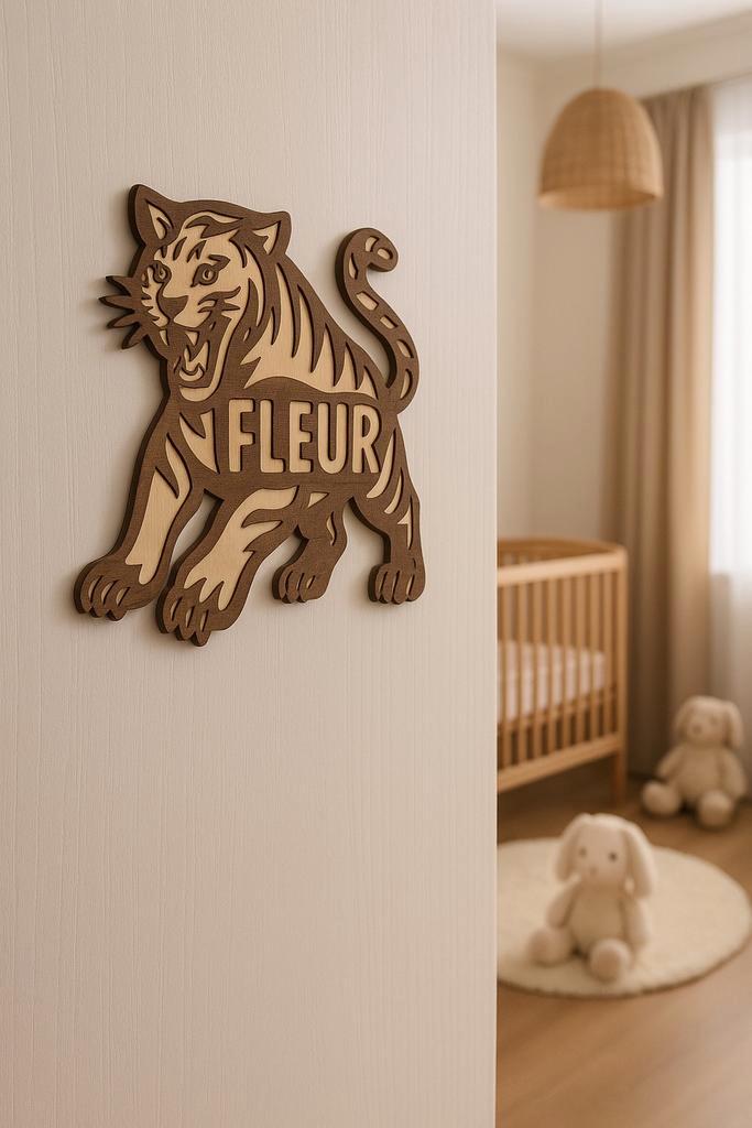 Naambordje hout | kinderkamer | gepersonaliseerd cadeau, Huis en Inrichting, Woonaccessoires | Wanddecoraties, Nieuw, Ophalen of Verzenden