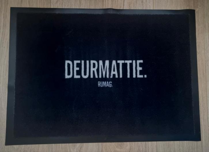 Rumag deurmat zwart deurmattie deur mat matten matje, Tuin en Terras, Deurmatten, Zo goed als nieuw, Droogloopmat, Schoonloopmat