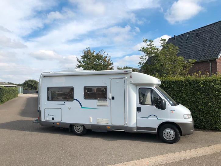 Hymer Tramp T574 2.8TD ZEER NETJES Solar Airco APK JULI ‘26, Caravans en Kamperen, Campers, Particulier, Half-integraal, Hymer