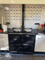 Aga Fornuis Gas - 2 Pits, 2 Ovens - Zwart, Witgoed en Apparatuur, Fornuizen, Ophalen, Gebruikt, 60 cm of meer, 3 kookzones of minder