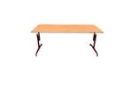 Lensvelt-Verstelbaar bureau met slinger 180x90xH62-82cm,29st, Ophalen of Verzenden, In hoogte verstelbaar, Gebruikt, Bureau