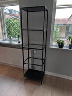VITTSJÖ
Stellingkast, zwartbruin/glas, 51x175 cm, Ophalen, Zo goed als nieuw