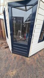 Hardhouten kozijn met deur zonder ruit, Doe-het-zelf en Verbouw, Ophalen, Gebruikt, 80 tot 100 cm, Minder dan 200 cm