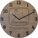 Themaklok met een John Deere tractor logo, Huis en Inrichting, Ophalen of Verzenden, Nieuw, Wandklok