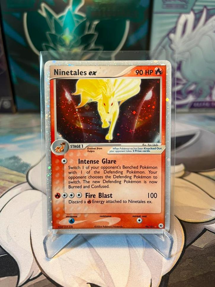Ninetales EX 96 Holo Pokemon Kaart, Hobby en Vrije tijd, Verzamelkaartspellen | Pokémon, Zo goed als nieuw, Losse kaart, Foil
