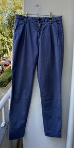 Tommy Hilfiger Blue Mid-waist Cotton Trousers, Blauw, Ophalen of Verzenden, Zo goed als nieuw, Maat 36 (S)