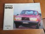 Instructieboek Volvo 240 sedan, 240 stationcar 1990, mooi!, Ophalen of Verzenden