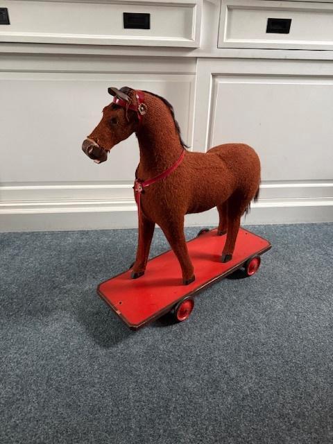 Vintage speelgoed paardje . Decoratief, Antiek en Kunst, Curiosa en Brocante, Ophalen of Verzenden