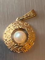 Gouden goud ketting hanger kettinghanger 14 karaat parel, Ophalen of Verzenden, Zo goed als nieuw, Goud