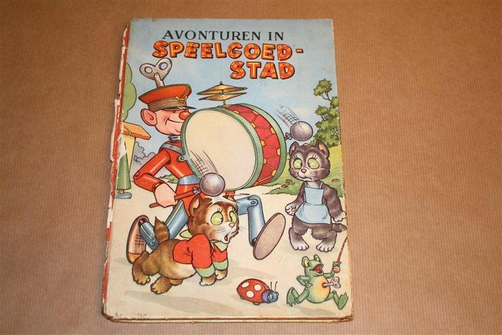 Avonturen in Speelgoedstad - Mulder & Zoon ca 1950, Boeken, Prentenboeken en Plaatjesalbums, Gelezen, Ophalen of Verzenden