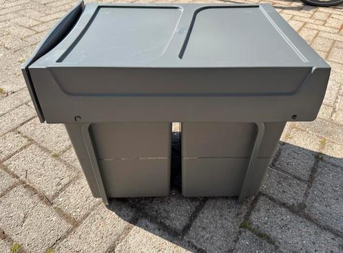Emuca recycle prullenbak uitschuifbaar 2x20 liter, Huis en Inrichting, Woonaccessoires | Prullenbakken, Zo goed als nieuw, Kunststof