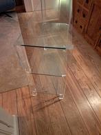 Disign Side table van glas, Huis en Inrichting, Ophalen of Verzenden, Zo goed als nieuw