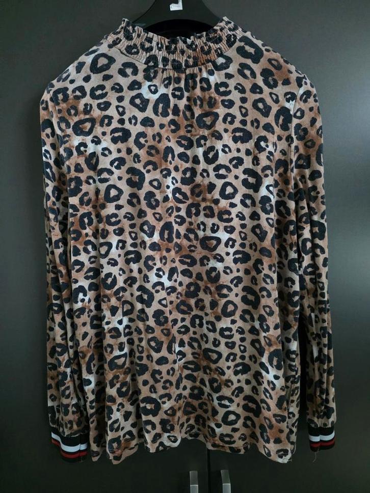 Shirtblouse in luipaardmotief bruin maat 44, Kleding | Dames, Blouses en Tunieken, Zo goed als nieuw, Maat 42/44 (L), Bruin, Ophalen of Verzenden