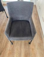 6 zgan eetkamer stoelen met wieltjes, Ophalen of Verzenden, Zo goed als nieuw, Grijs, Vijf, Zes of meer stoelen