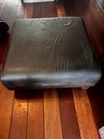 Hocker bruin leer( afmeting 100 x 100 cm, Huis en Inrichting, Gebruikt, Vierkant, 100 tot 125 cm, Leer