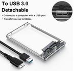 USB3.0 2,5" Harddisk Behuizing Transparant, Nieuw, Computers en Software, Harde schijven, HDD, Nieuw, Laptop, Voor 2,5" harddisk of ssd