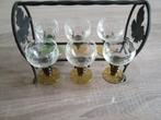 Borrelglaasjes op rekje, Ophalen of Verzenden, Zo goed als nieuw, Borrel- of Shotglas