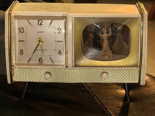 Goldbuhl musical alarm klokje met dansend paar zeldzaam, Antiek en Kunst, Antiek | Klokken, Ophalen