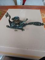 Antieke kandelaar in de vorm van een zwaan, Antiek en Kunst, Antiek | Bestek, Ophalen of Verzenden