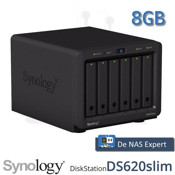 NAS Synology DiskStation DS620slim 8GB refurbsihed, Computers en Software, NAS, Refurbished, Ophalen of Verzenden