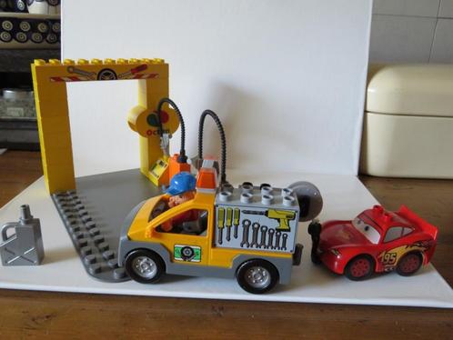 duplo lego sleepwagen, bliksem, autogarage, Kinderen en Baby's, Speelgoed | Duplo en Lego, Zo goed als nieuw, Duplo, Complete set
