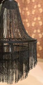 Hanglamp metalen kettingkjes oud zwart 60cm, Huis en Inrichting, Ophalen, 50 tot 75 cm, Stoer en landelijk, Zo goed als nieuw