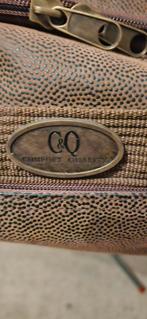 Bruine leren trolley reistas., Ophalen of Verzenden, Zo goed als nieuw