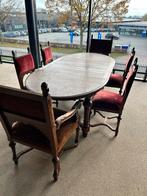 Eetkamer tafel + stoelen antiek, Antiek en Kunst, Antiek | Meubels | Tafels, Ophalen