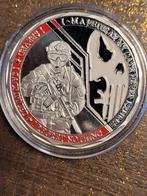 Zilver kleurige veterans coin. Mooie coin 40-3mm., Ophalen of Verzenden