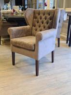 *VOORRAAD* 6 Landelijke Eetkamerstoelen Roman Tempo Taupe, Landelijke eetkamerstoelen roman capiton stof tempo taupe, Nieuw, Ophalen of Verzenden