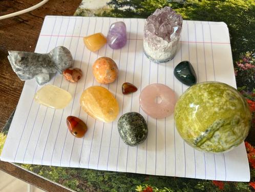 Edelstenen Collectie - Ametist, Calciet, Rozenkwarts, Sieraden, Tassen en Uiterlijk, Edelstenen, Zo goed als nieuw, Ophalen of Verzenden