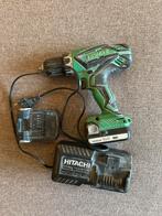 Hitachi DS 14djl Boor-/Schroefmachine + Accu's, Doe-het-zelf en Verbouw, Gereedschap | Boormachines, Gebruikt, Variabele snelheid