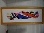 A5595 Abstract werk van Alfred Gokel in lijst, Ophalen of Verzenden