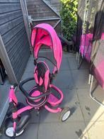 Roze driewieler met duwstuur, Ophalen, Zo goed als nieuw, Duwstang