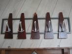 Vintage kapstok 80x30 cm Palisander 10 haken 65 jr oud €20.-, Antiek en Kunst, Antiek | Meubels | Stoelen en Banken, Ophalen of Verzenden