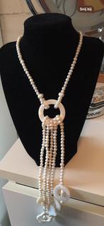 Parelketting Manouk, Sieraden, Tassen en Uiterlijk, Kettingen, Verstelbaar, Wit, Nieuw, Ophalen of Verzenden